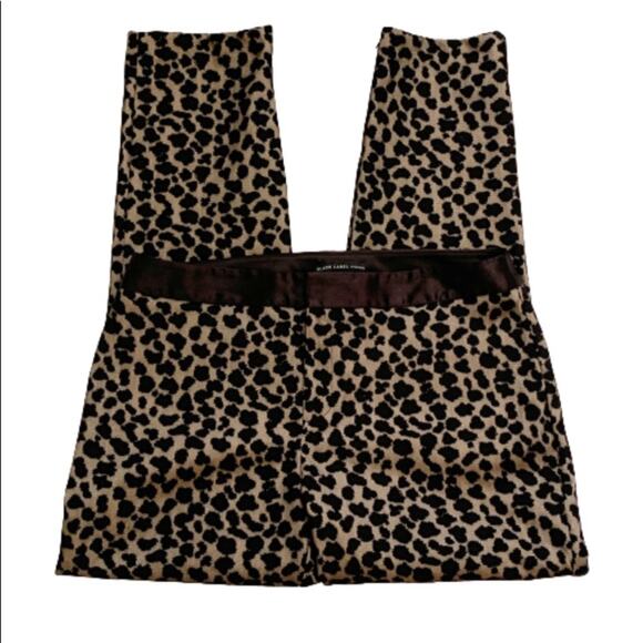 Chico’s Black Label Pants Black Cheetah Print Overlay Cream Dress Party Size 8 - Picture 5 of 14